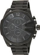 DIESEL® DIESEL Men's Mega Chief Black Stainless Steel Chronograph Watch, 51mm
