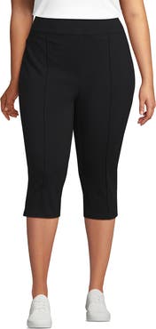 Lands' End Plus Size Starfish High Rise Pintuck Capri Pants