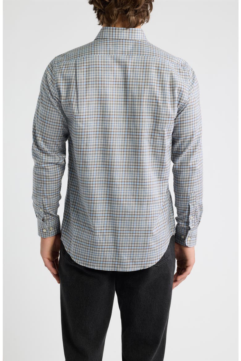 Redwood Plaid Long Sleeve Button-Up Shirt, Alternate, color, KONA