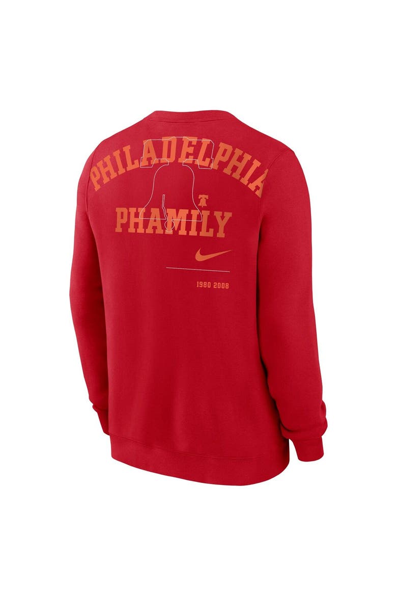 Men's Nike Red Philadelphia Phillies Statement Ball Game Fleece Pullover Sweatshirt, Alternate, color, Red