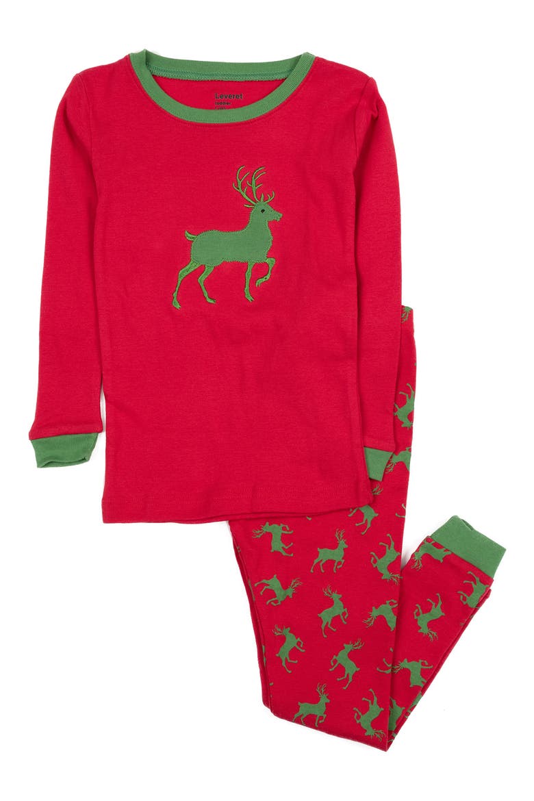 2-Piece Pajamas, Main, color, RED