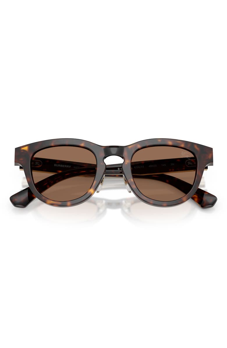 Burberry 48mm Phantos Sunglasses, Alternate, color, Dark Havana / Dark Brown
