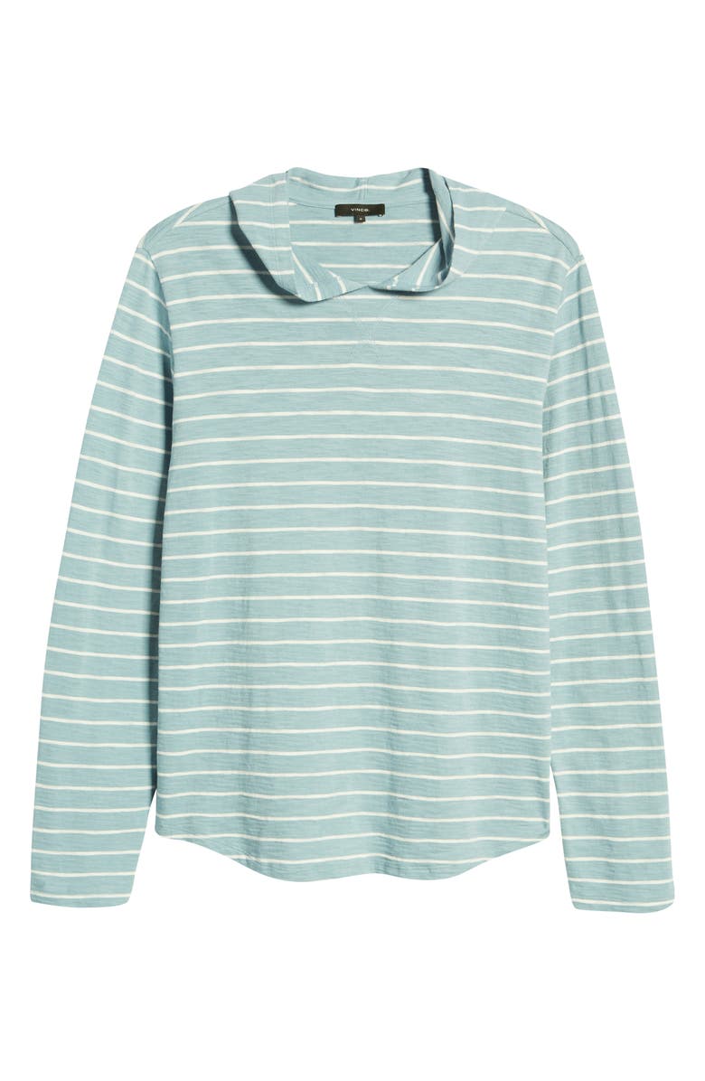 Vince Stripe Cotton Hoodie, Alternate, color,