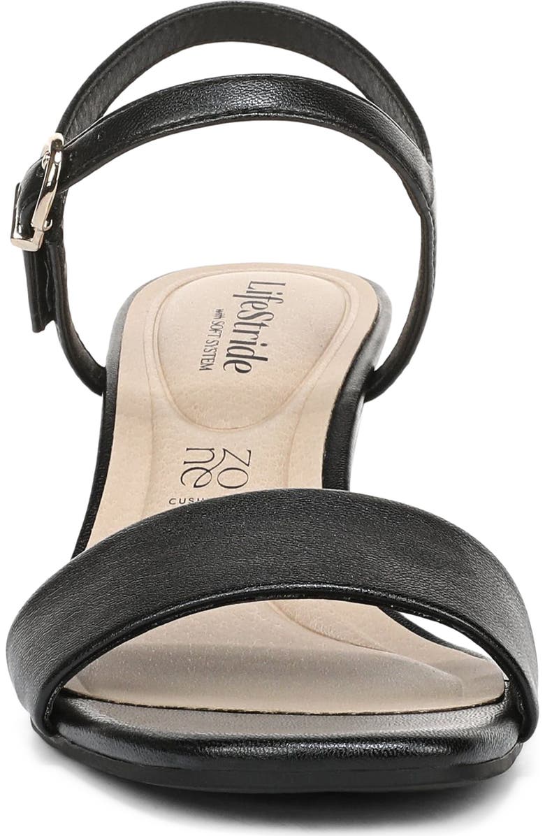 LifeStride Sawyer Slingback Wedge Sandal, Alternate, color, Black