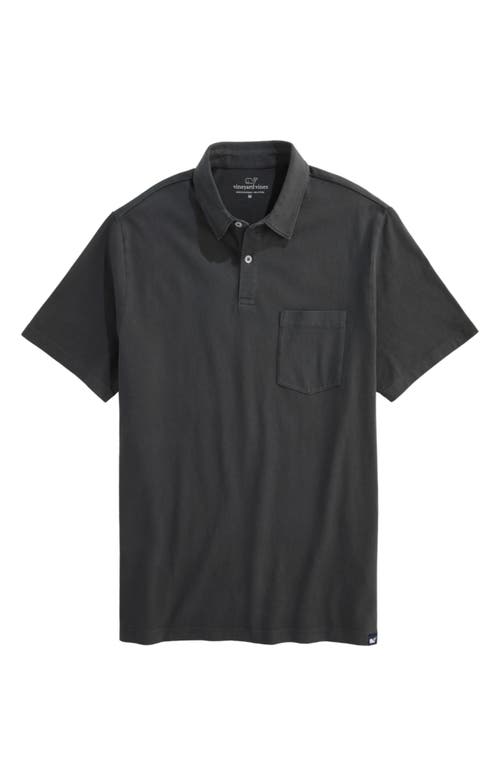 Vineyard Vines Surf Pima Cotton Polo In Black