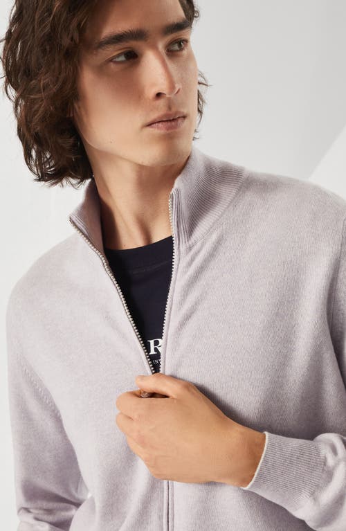 Brunello Cucinelli Zip-front Cardigan In Lavender