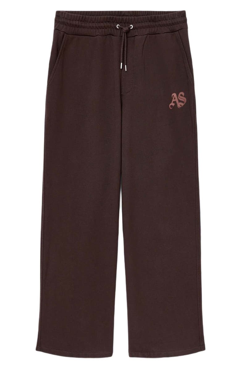 AllSaints Icon Embroidered Sweatpants, Alternate, color, Plum Brown
