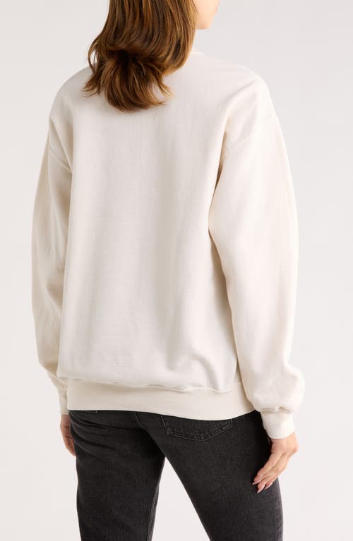 Project Social T Double Horseshoes Graphic Sweatshirt In White