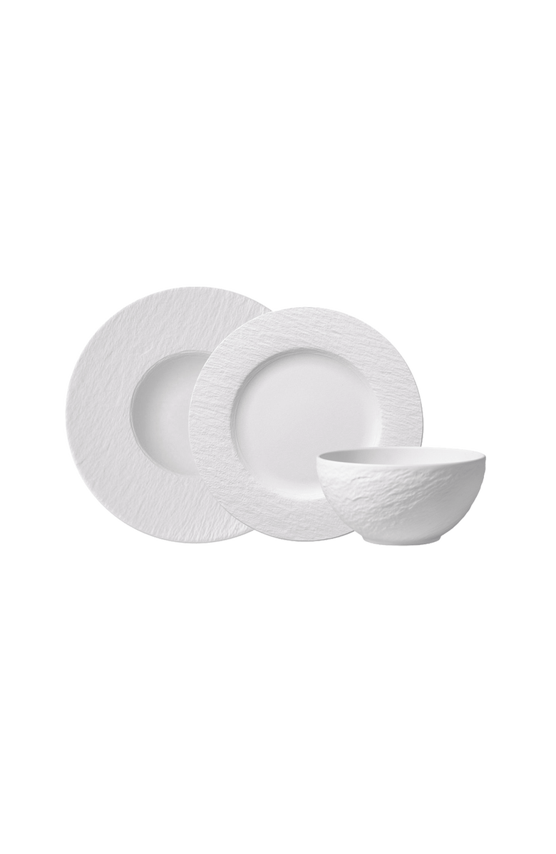 Villeroy & Boch Manufacture Rock Blanc 6 Piece Dinnerware Set for 2, Main, color, White