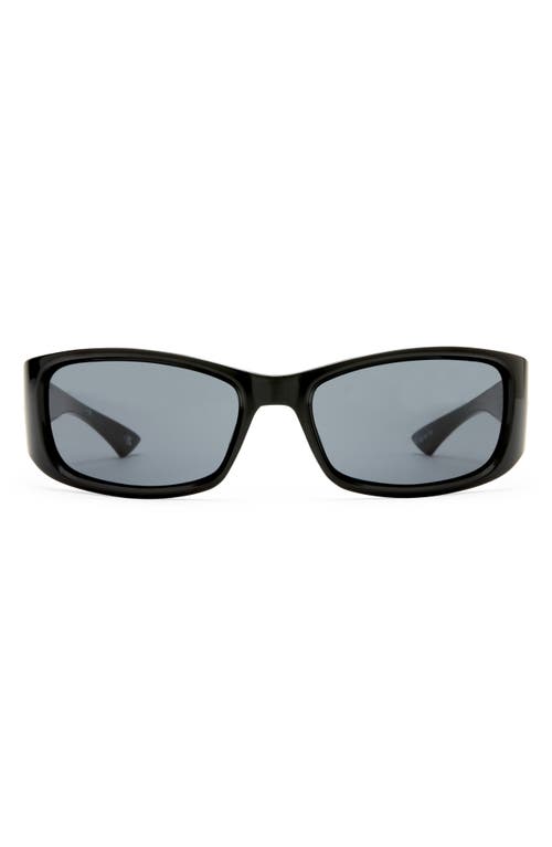 Le Specs Du Jour 60mm Rectangular Sunglasses In Black