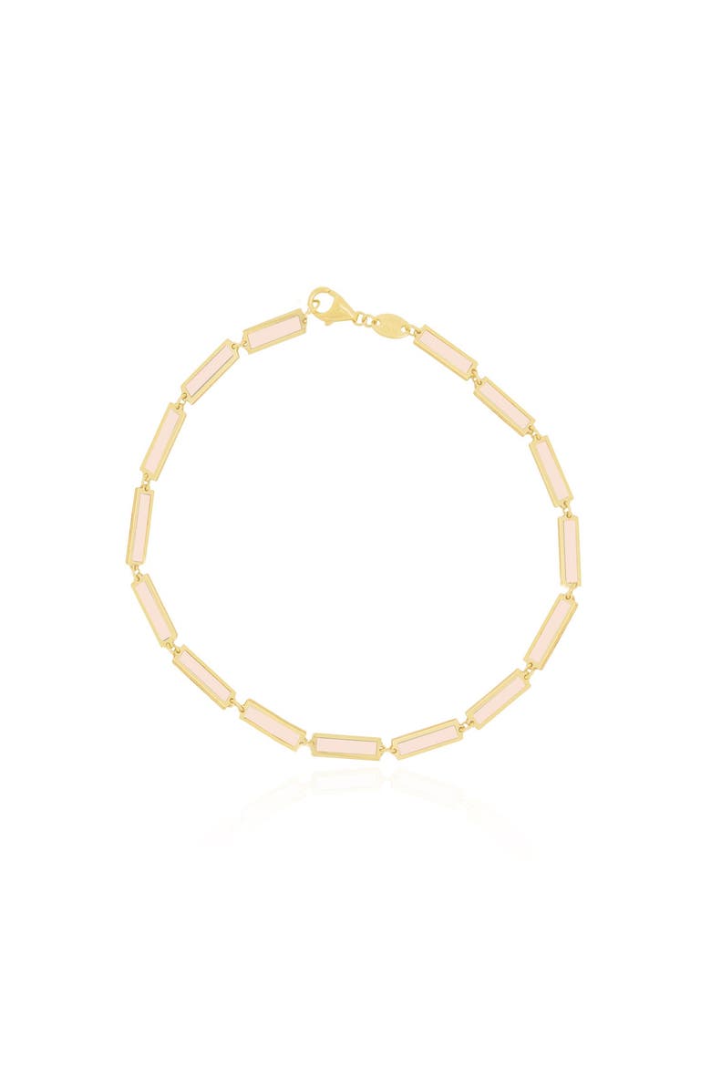 The Lovery Fine Jewelry Pink Pearl Bar Bracelet, Main, color, Pink Pearl