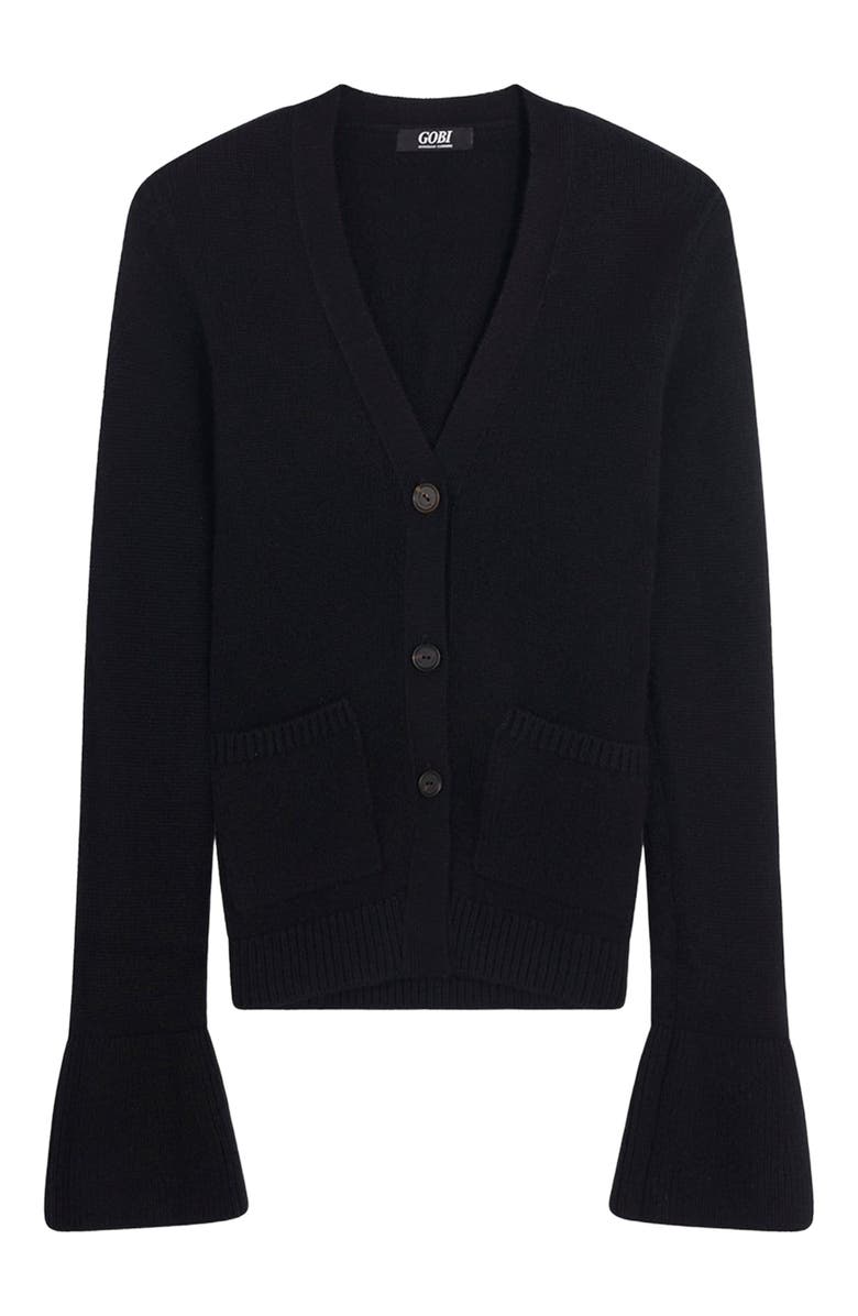 GOBI Mongolian Cashmere Buttoned Cashmere V-Neck Cardigan, Alternate, color,
