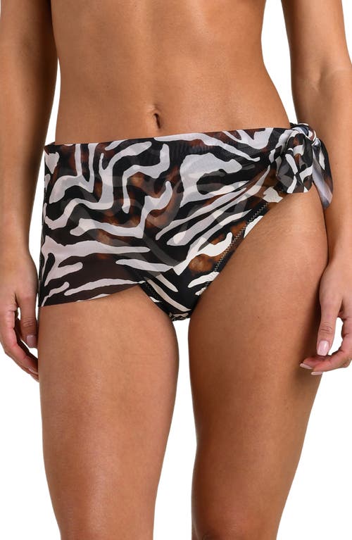 Sunshine 79 Nightlife Sash Overlay Bikini Bottoms In Black