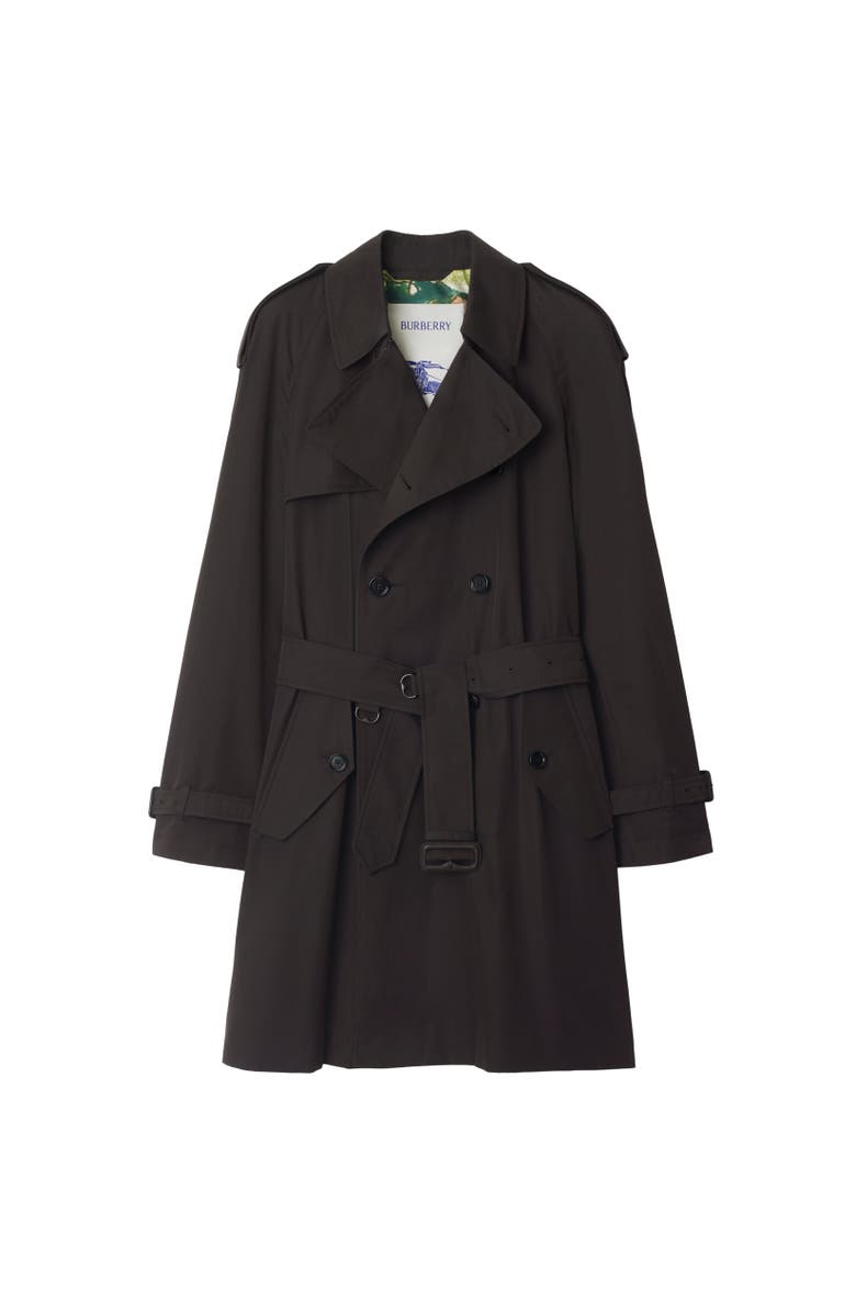 Burberry Mid-length Highgrove Gabardine Trench Coat, Alternate, color, Cog Brown