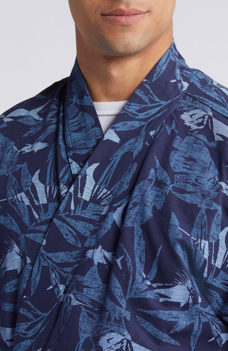 Majestic International Sea Change Knit Robe, Alternate, color, Navy