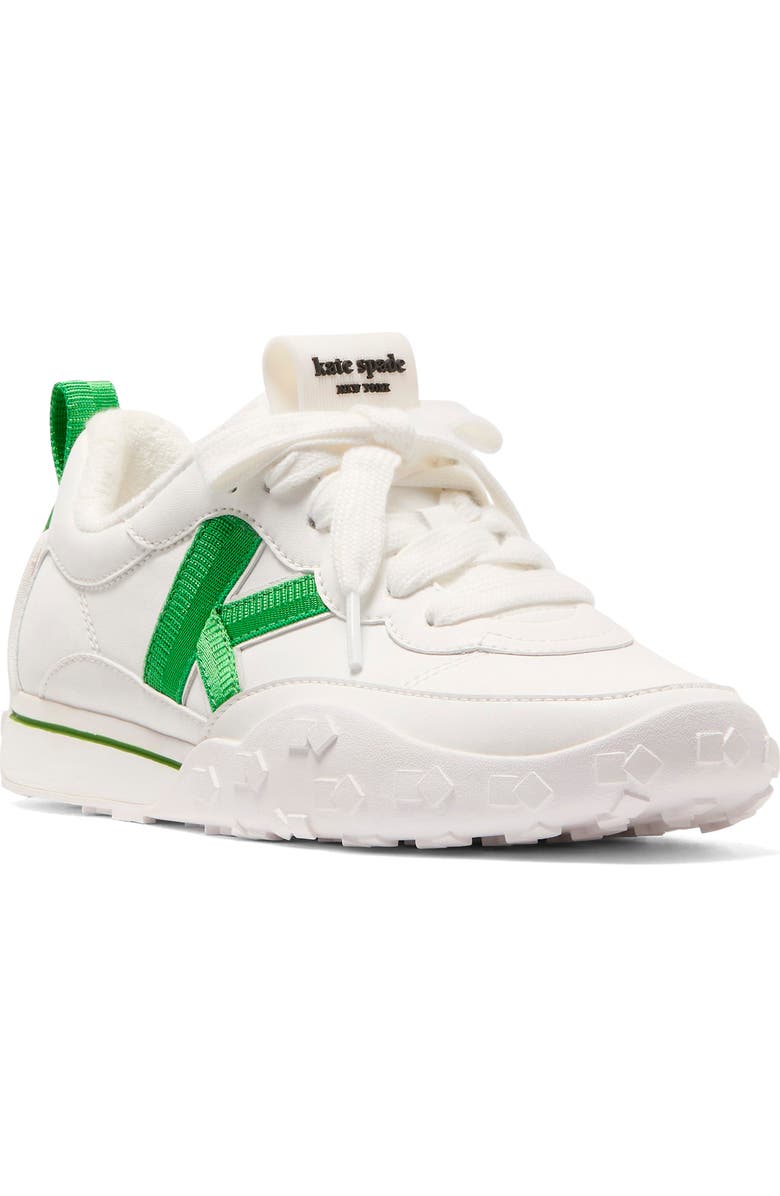 Kate Spade New York k as in kate leather sneaker, Main, color,