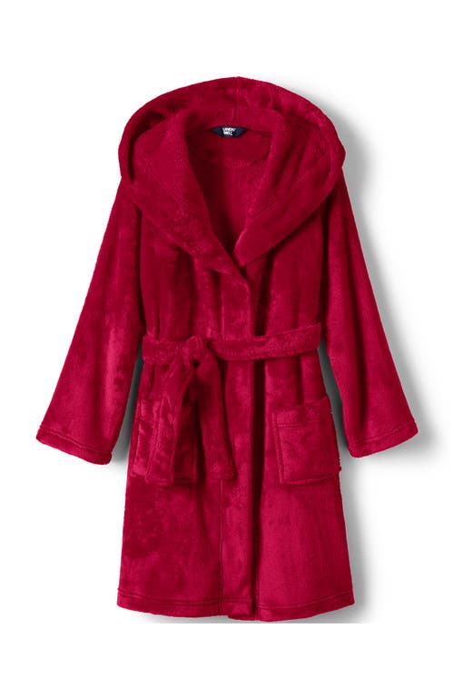 LANDS' END LANDS' END KIDS HOODED FLEECE SOLID ROBE