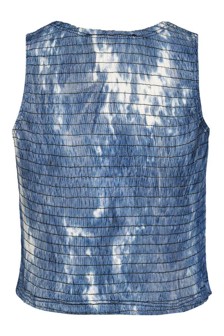 Kids' Embroidered Sleeveless Cotton Top, Alternate, color, BLUE MULTI