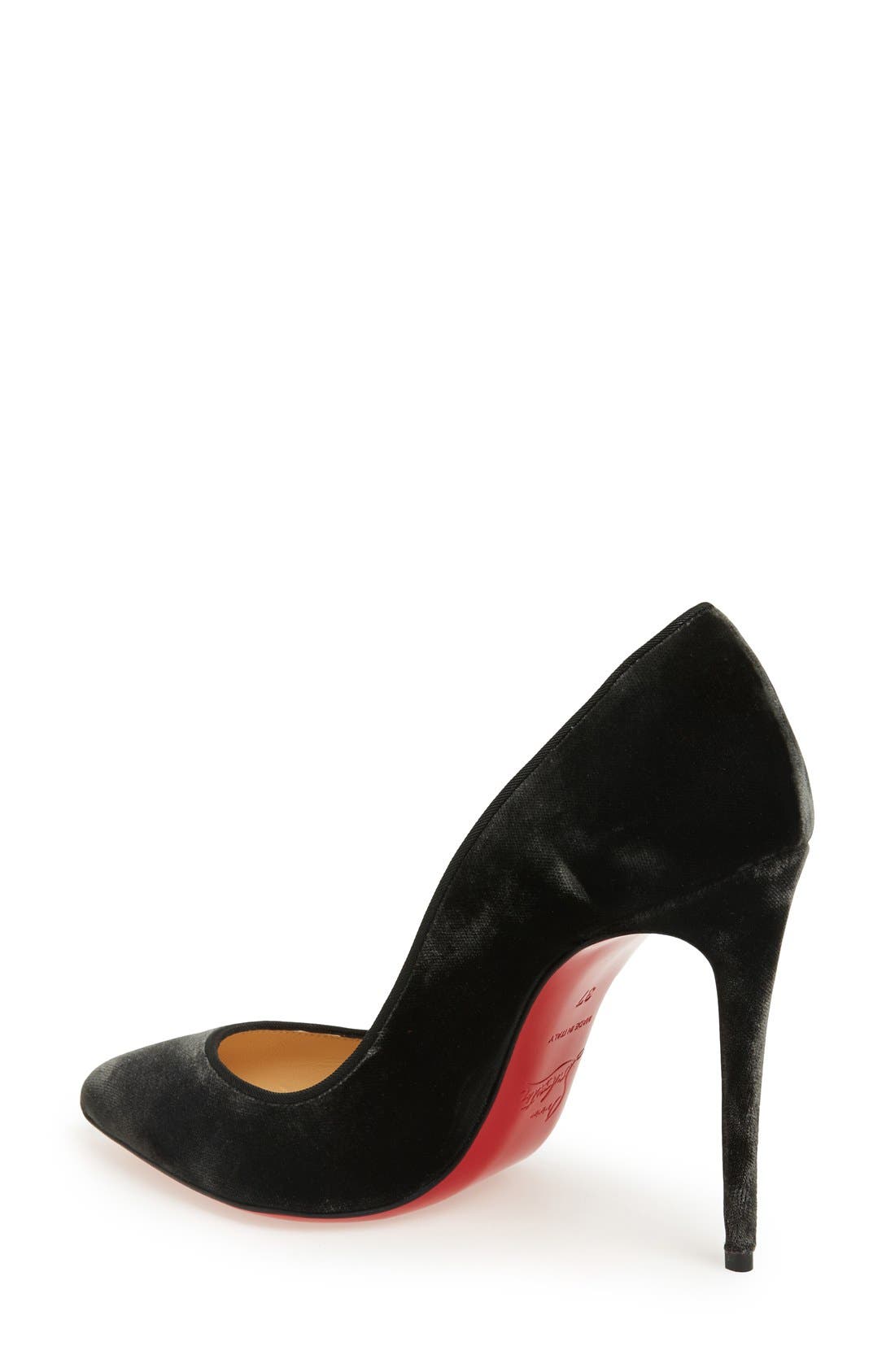 'Pigalle Follies' Pointy Toe Pump, Alternate, color, GREY VELVET