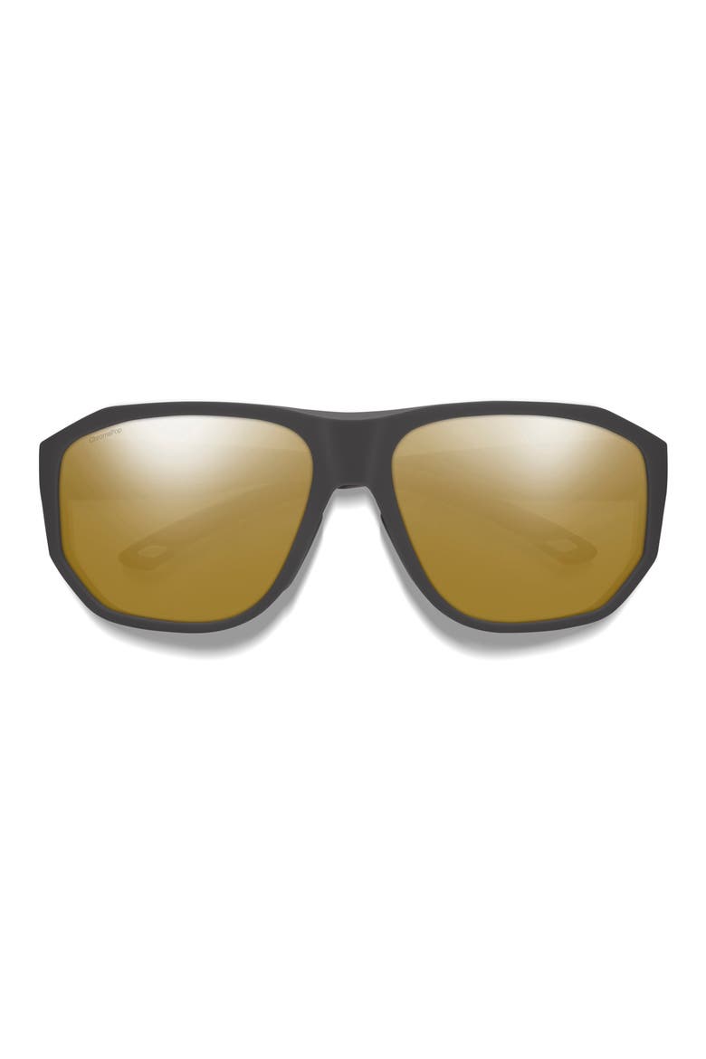 Outrigger 61mm ChromaPop™ Polarized Sunglasses, Main, color, MATTE GRAVY / CHROMAPOP GLASS POLARIZED BRONZE MIRROR