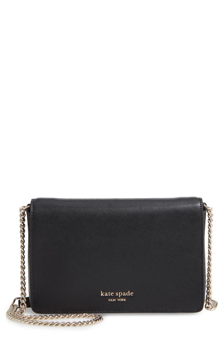 Kate Spade New York spencer leather wallet on a chain, Main, color, 
