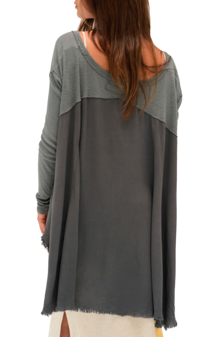 TT Special Waffle Knit High/Low Top, Alternate, color, PINE