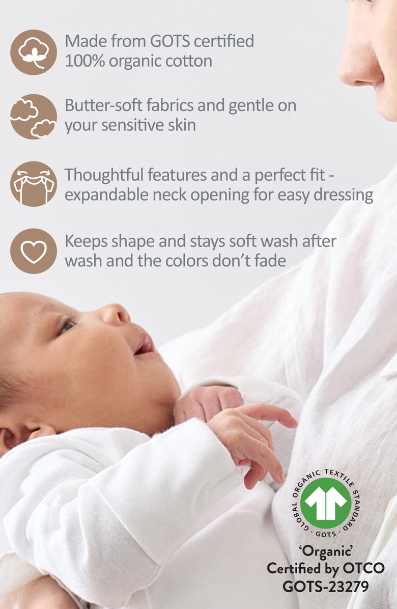 BUTTERBLU Avery Assorted 10-Pack Bodysuits, Alternate, color, Stone Natural Rainbow