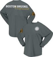 FANATICS Women's Fanatics Branded Gray Boston Bruins 100th Anniversary Spirit Jersey T-Shirt