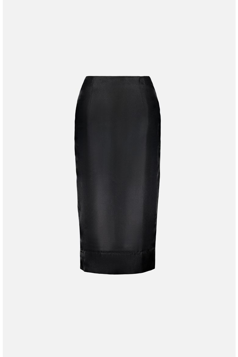 Organza Pencil Skirt, Main, color, Black