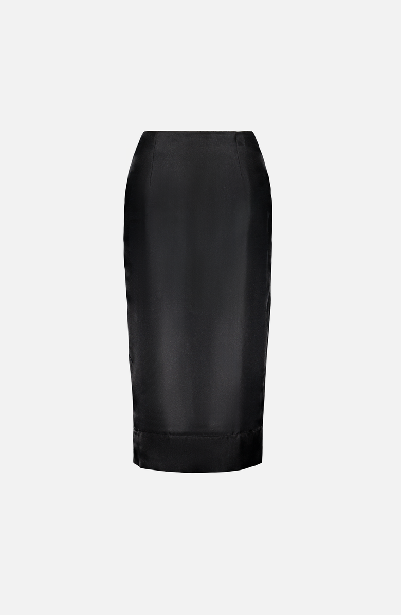 SAEMDI Organza Pencil Skirt, Main, color, Black