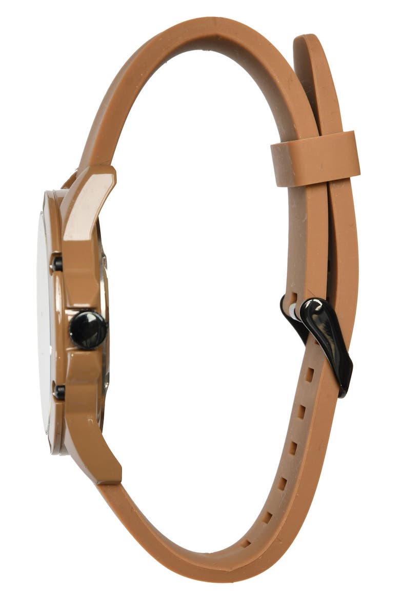 Sandhill Silicone Strap Watch, 42mm (Nordstrom Exclusive), Alternate, color, BROWN
