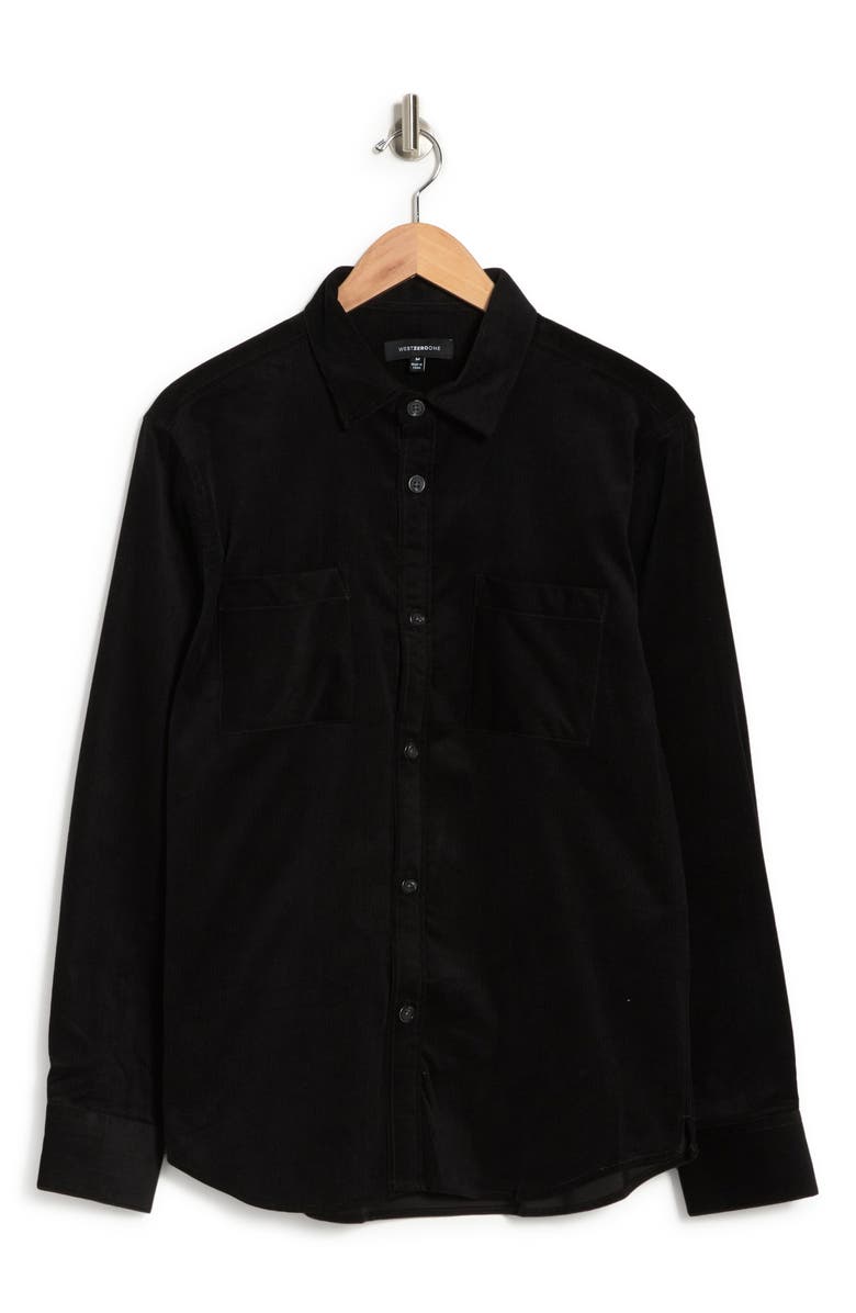 WESTZEROONE Barton Shirt Jacket, Alternate, color, Black