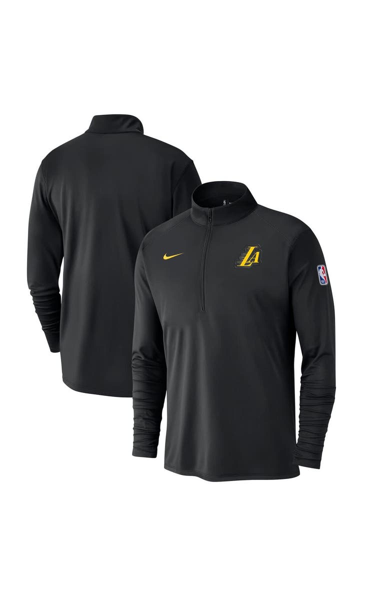 Nike Men's Nike Black Los Angeles Lakers 2024/25 City Edition Authentic Coaches Performance Half-Zip Top, Alternate, color, 