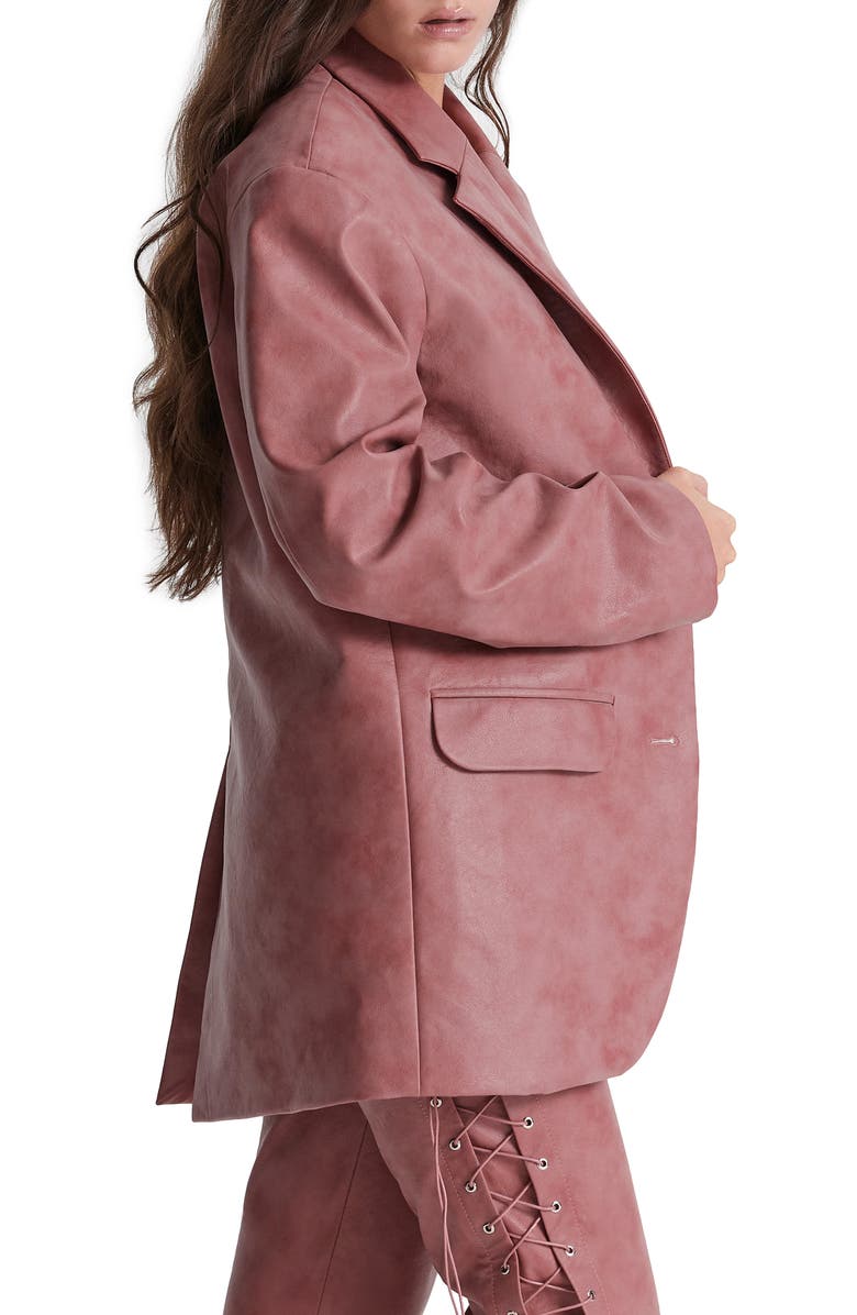 HOUSE OF CB Kiera Oversize Faux Leather Blazer, Alternate, color,