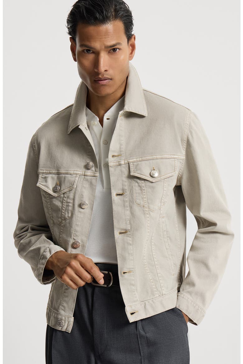 Denim four-pocket jacket, Alternate, color, Khaki