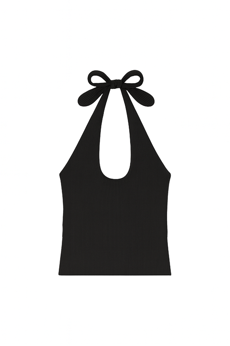 Pauline Halter Top, Main, color, BLACK
