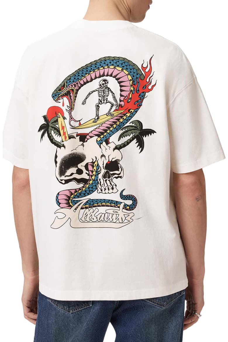 Snakepit Crewneck Graphic T-shirt, Alternate, color, CHALK WHITE