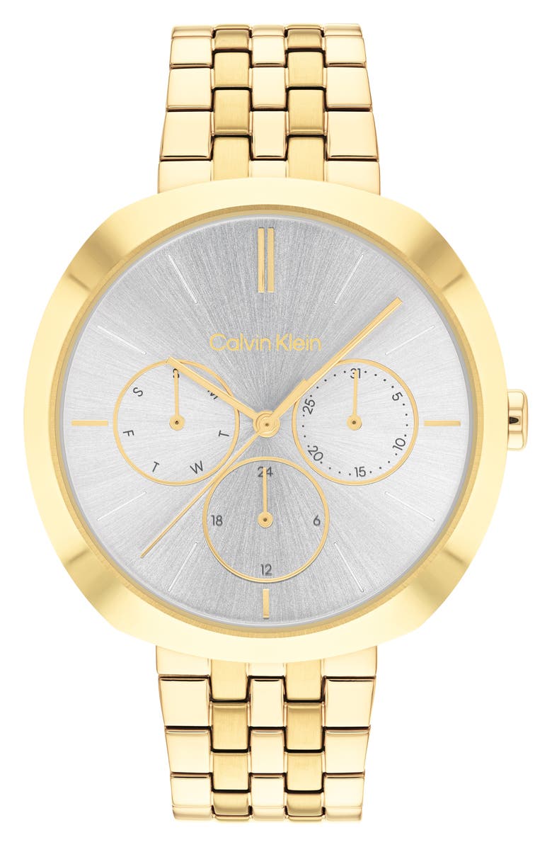 Calvin Klein Shape Quartz Bracelet Watch, 38.5mm, Main, color, Gray