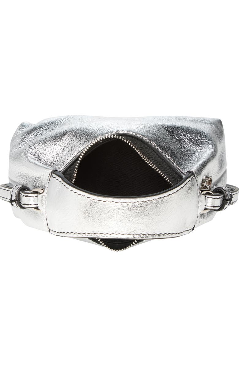 Off-White Micro Arcade Metallic Leather Crossbody Bag, Alternate, color,