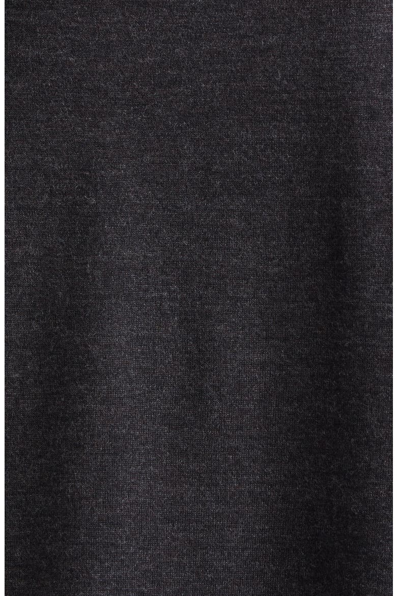 Lace Inset Merino Wool Crewneck Sweater, Alternate, color, GRAPHITE