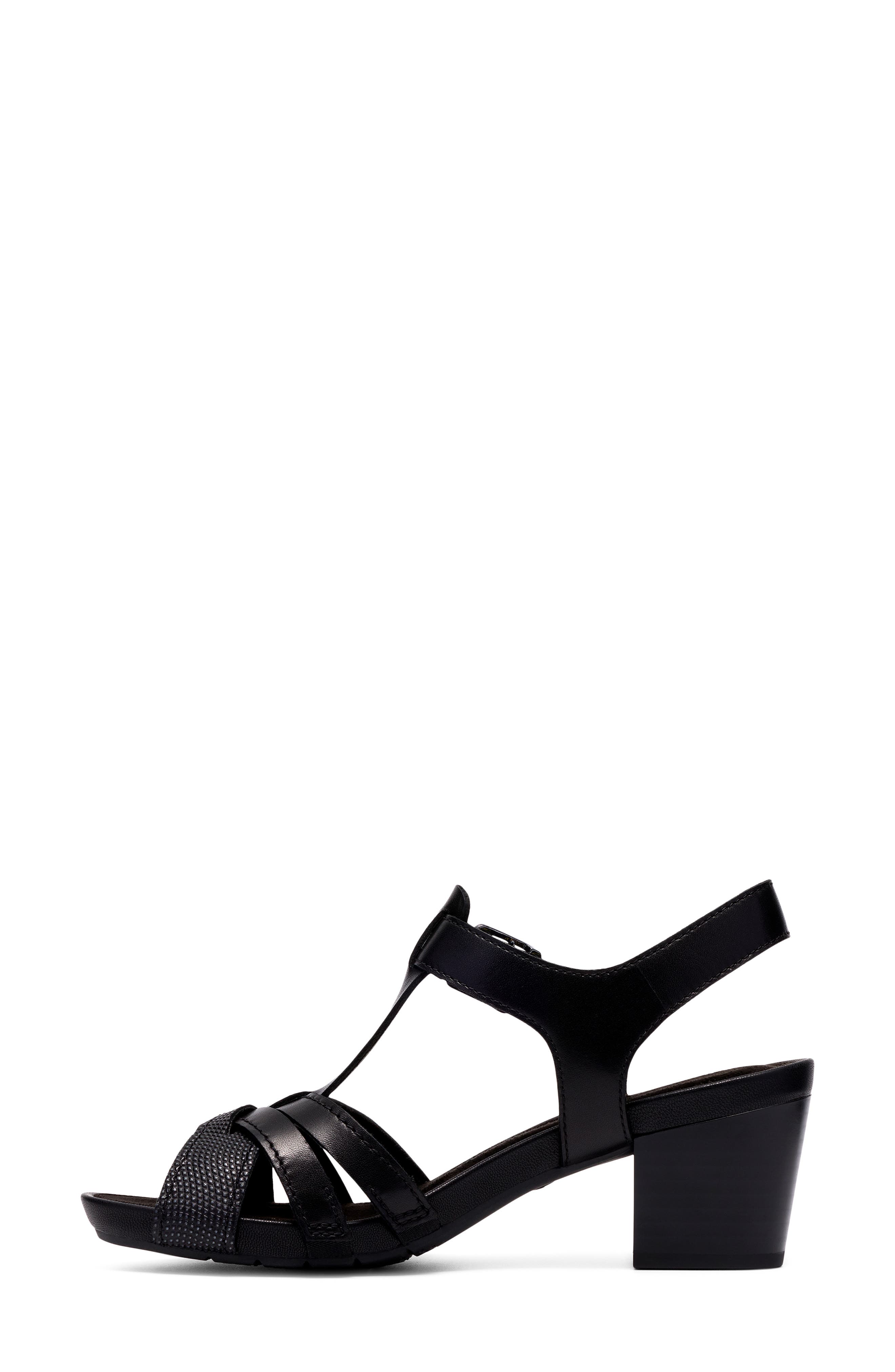 Clarks<sup>®</sup> Kymber Ankle Strap Block Heel Sandal, Alternate, color, 