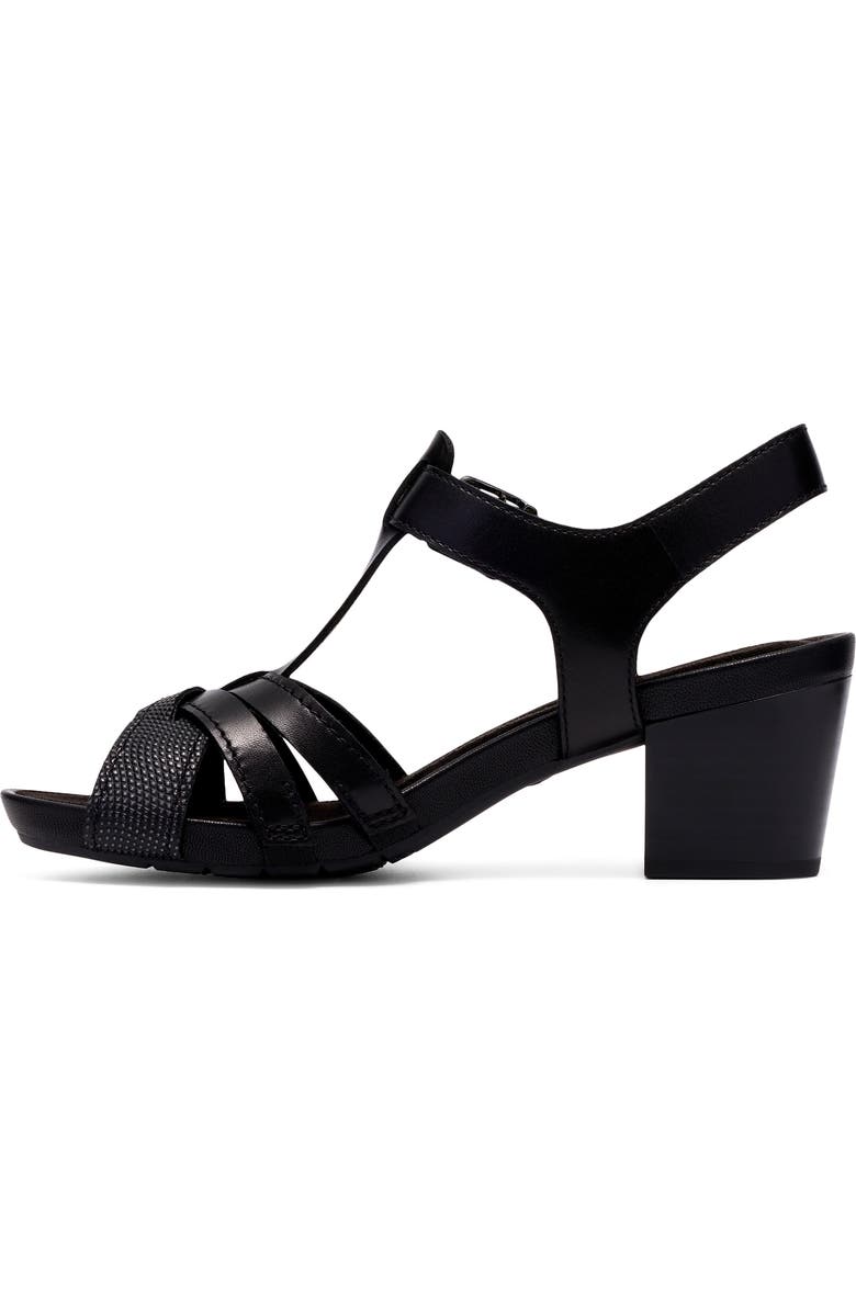 Clarks<sup>®</sup> Kymber Ankle Strap Block Heel Sandal, Alternate, color,