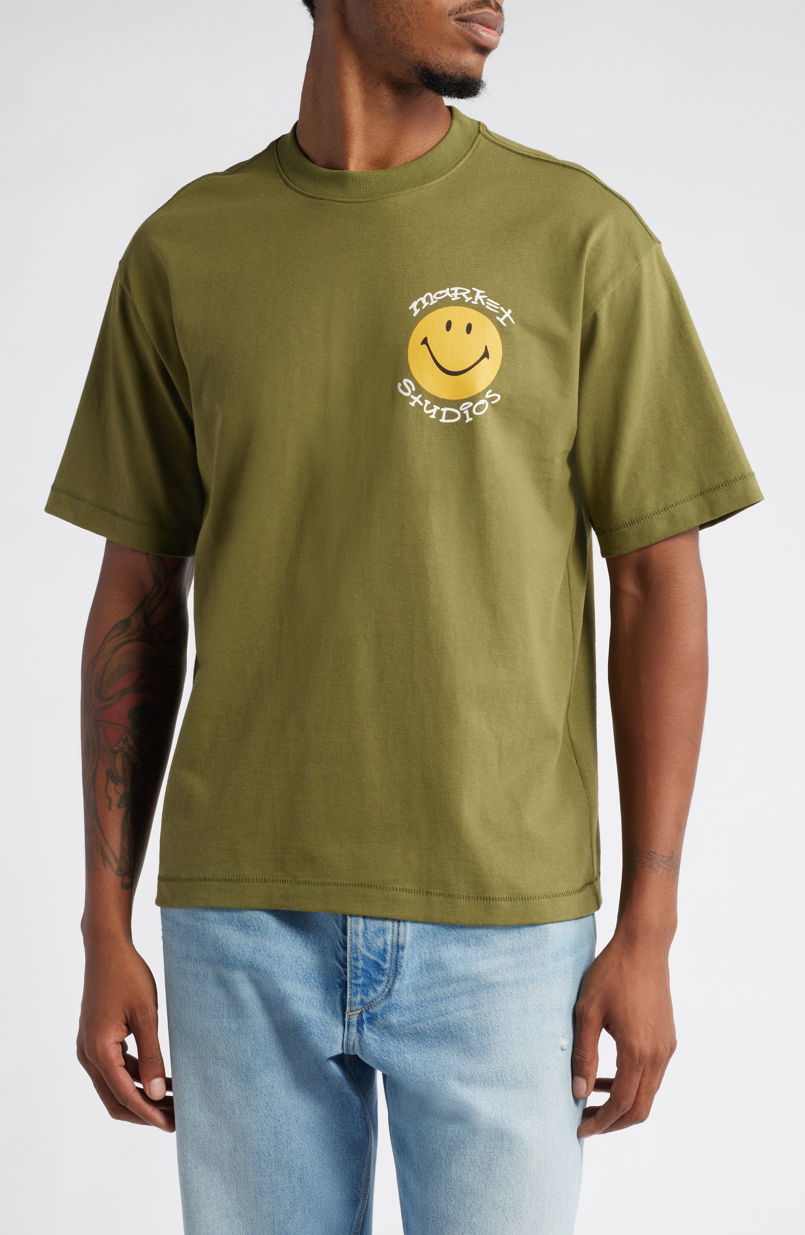 MARKET SMILEY® Arc Graphic T-Shirt in Kelp 