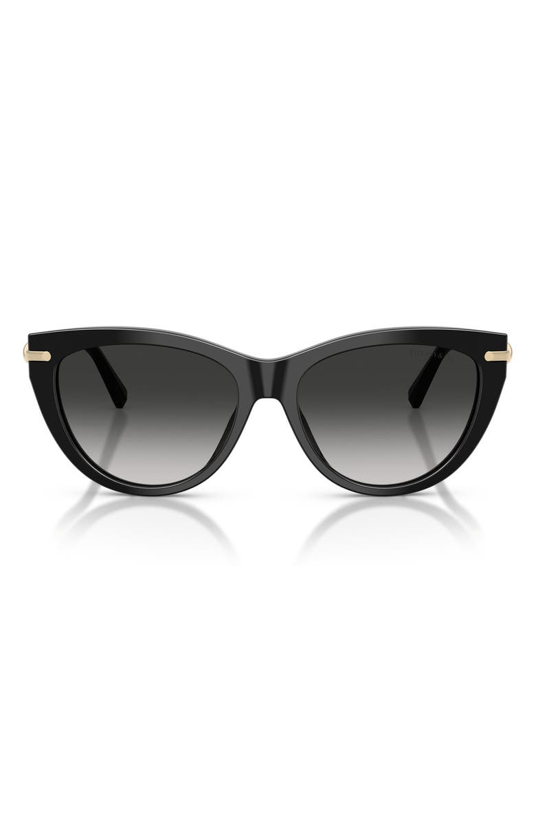 Tiffany & Co. 55mm Cat Eye Sunglasses, Main, color, Black / Grey Gradient