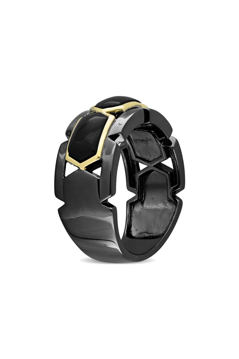 Men's Onyx Bang Ring, Alternate, color, BLACK
