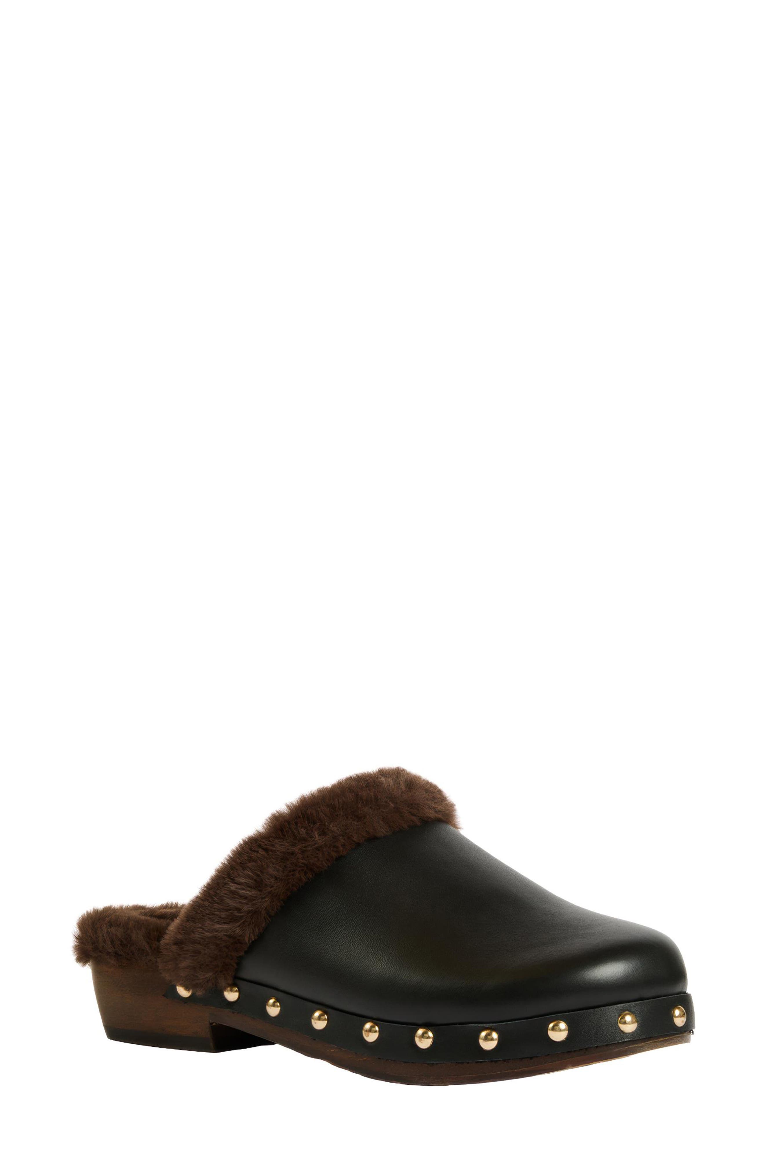 BLACK/ FAUX FUR