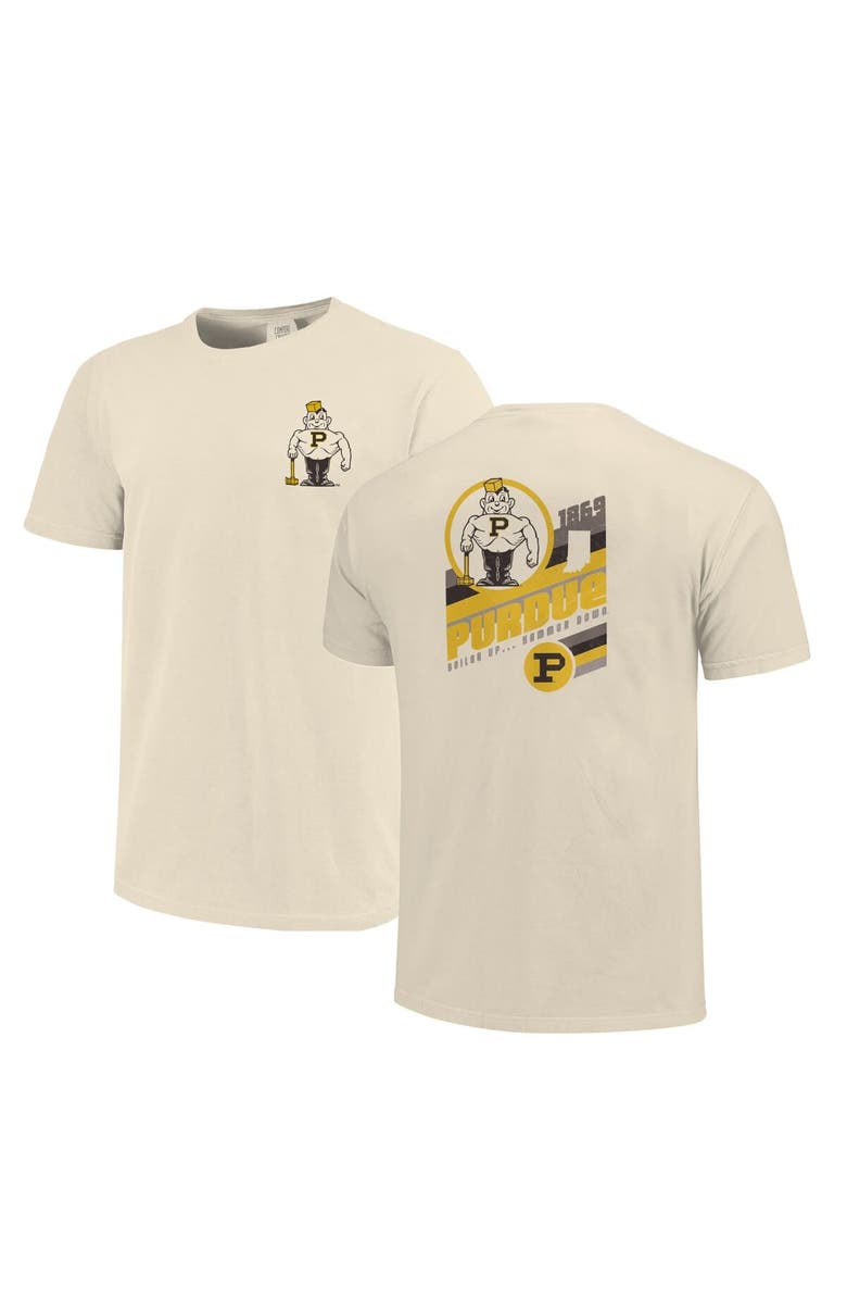 IMAGE ONE Men's Cream Purdue Boilermakers Vault Vintage Logo Comfort Colors T-Shirt, Main, color,