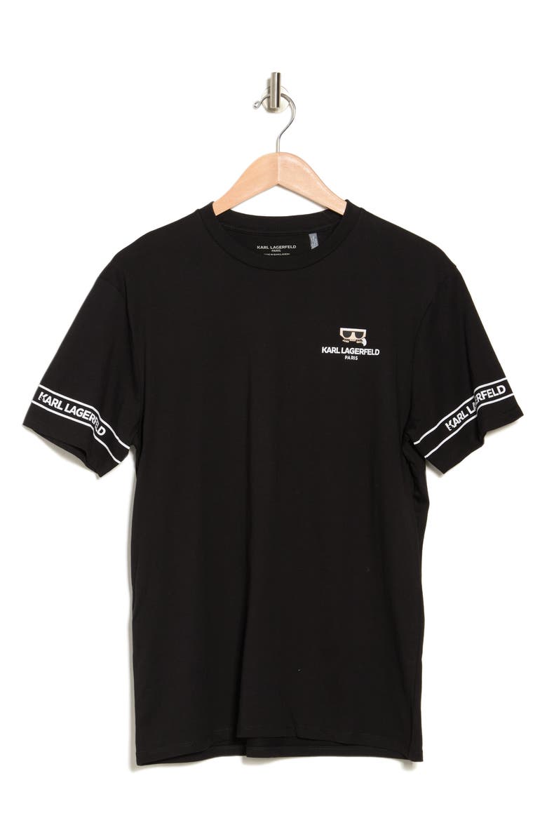 KARL LAGERFELD PARIS Chest Logo Crewneck T-Shirt, Main, color,