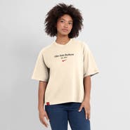 Nike Women's Nike Cream Ohio State Buckeyes Established Tag Boxy T-Shirt