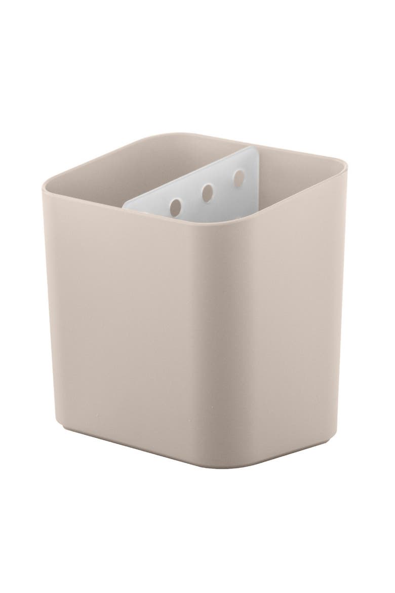 Durable Scratch Resistant Nonslip Utensil Holder with Removable Divider, Main, color, Beige